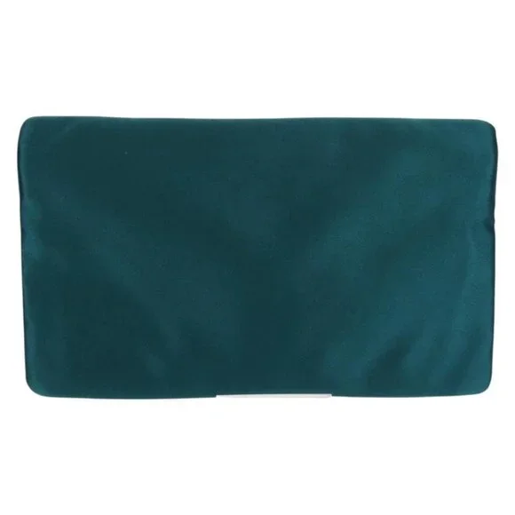 PRADA Pouch Satin Purple Gold Auth 154166M - Picture 8 of 16